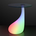 21" LED Bar Furniture - Modern Side Table w/Glass Top